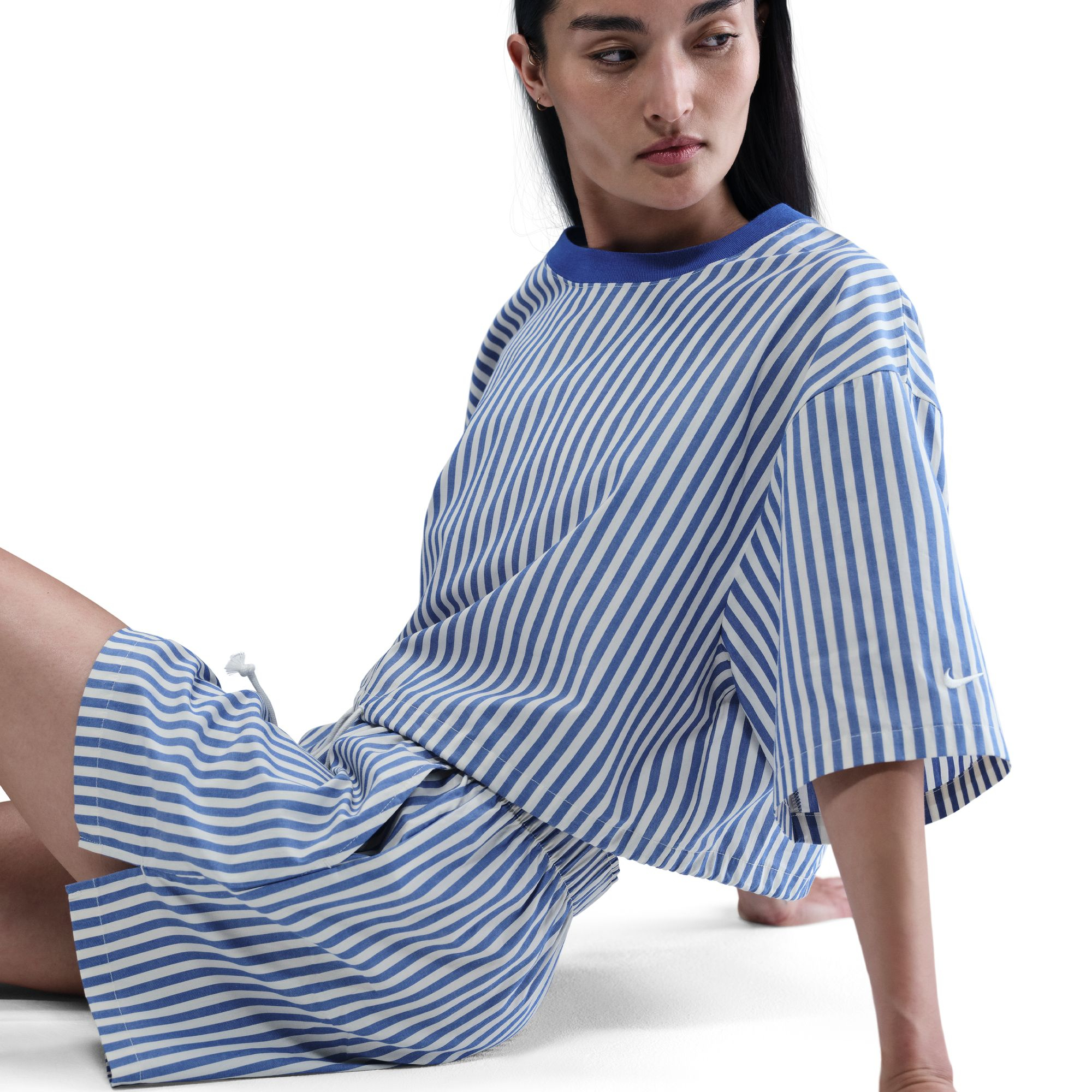 AS W NSW STRIPE PPLN BOXY TOP image number null